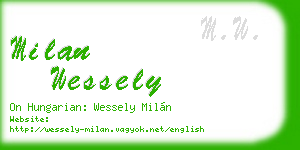 milan wessely business card